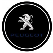 "Лазерная 3D проекция", Peugeot, декоративная, светодиодная, 5W, размер 6,2*2,7см, 2 шт.