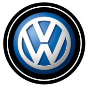 "Лазерная 3D проекция", Volkswagen, декоративная, светодиодная, 5W, размер 6,2*2,7см, 2 шт.
