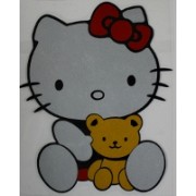 Наклейка "Китти с мишкой" NKT 0036 светоотражающая, размер 10,5*11,5 см
