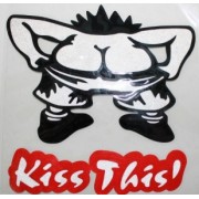 Наклейка "Поцелуй это" NKT 0366 светоотражающая, размер 13*13 см