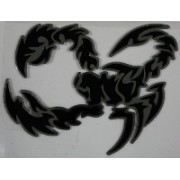 Наклейка "Черный скорпион" NKT 0528 светоотражающая, размер 11,5*8,5 см