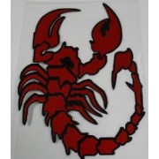 Наклейка " Красный скорпион" NKT 0628 светоотражающая, размер 11,5*13 см