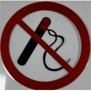 Наклейка "Не курить" NKT 0744 светоотражающая, размер 13*13 см