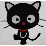 Наклейка "Черный котик" NKT 0861 светоотражающая, размер 12*13 см