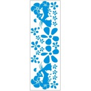 Комплект наклеек на весь авто                                               DIY 22 " Синие цветы" светоотражающие, 1 лист, 30*95 см