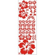 Комплект наклеек на весь авто                                               DIY 63 " Красные цветы" светоотражающие, 1 лист, 30*95 см